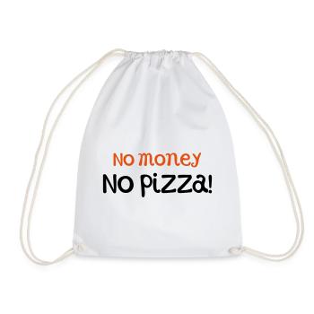 pizza - Drawstring Bag - white - Front