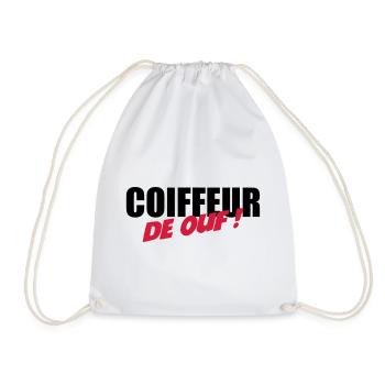 Coiffure / Coiffeur / Coiffeuse / Mode / Cheveux - Sac de sport léger - blanc - Devant