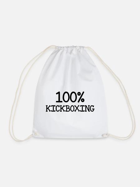 Kickboxen / Kickboxing / Kickboxer / Kick Boxing - Turnbeutel - Weiß