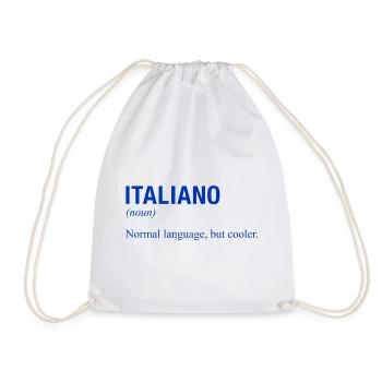 ITALIAN Language Italienisch sprechen Italien - Turnbeutel - Weiß - Vorne