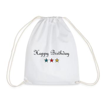 JAHRESTAG. ALLES GUTE ZUM GEBURTSTAG!. ALLES GUTE ZUM GEBURTSTAG!. - Turnbeutel - Weiß - Vorne