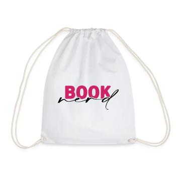 Reading books "book-nerd" Reading corner Library Roman - Drawstring Bag - white - Front