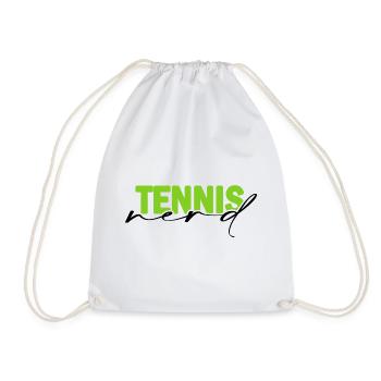 Tennis Match de tennis Court de tennis « tennis-nerd » - Sac de sport léger - blanc - Devant