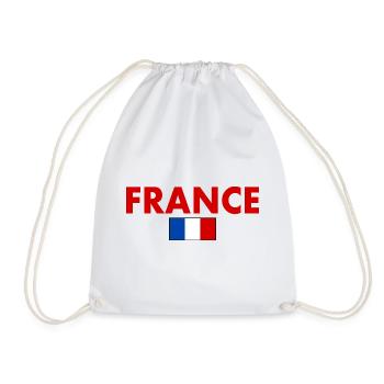 France - Drawstring Bag - white - Front