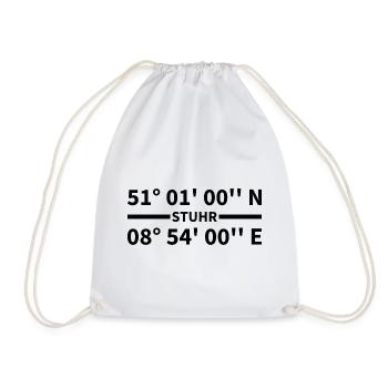 Stuhr coordinates - Drawstring Bag - white - Front