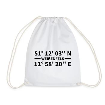 Weißenfels coordinates - Drawstring Bag - white - Front