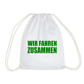 wir fahren zusammen - Turnbeutel - Weiß - Vorne
