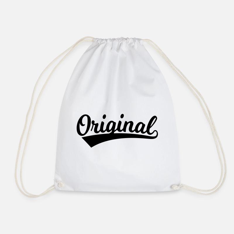 Original lettering - Drawstring Bag - white