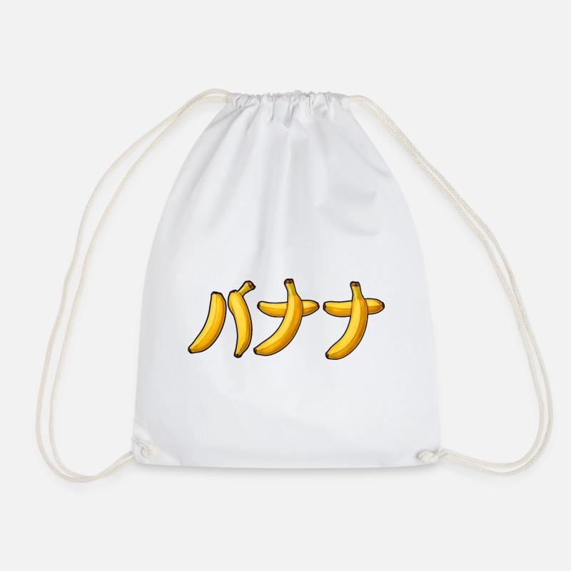 バナナ – Japanisches Bananendesign - Turnbeutel - Weiß
