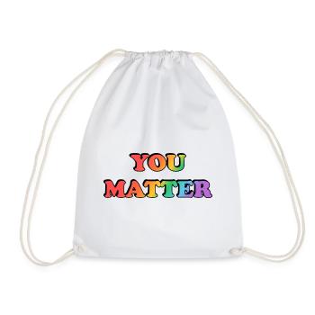 You_Matter_-_Copy_-2- - Drawstring Bag - white - Front
