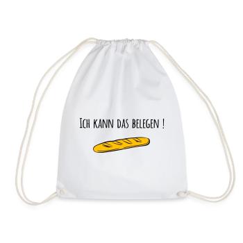 Baguette - Turnbeutel - Weiß - Vorne