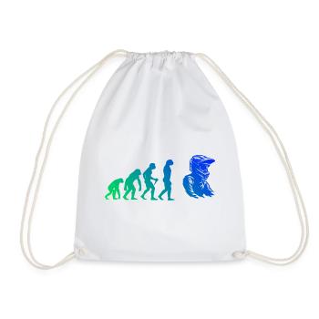 Attention motocross fans, simple statement - Drawstring Bag - white - Front