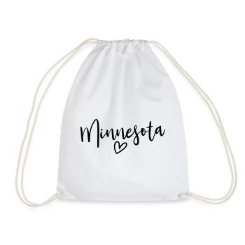 Minnesota Heart Women's Love Minnesota - Drawstring Bag - white - Front