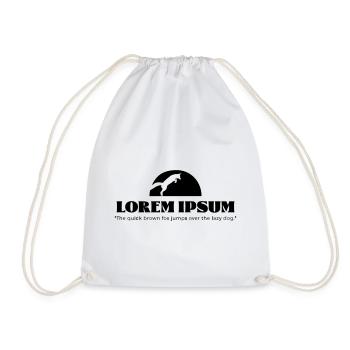 Lorem Ipsum "The quick brown ... - Drawstring Bag - white - Front