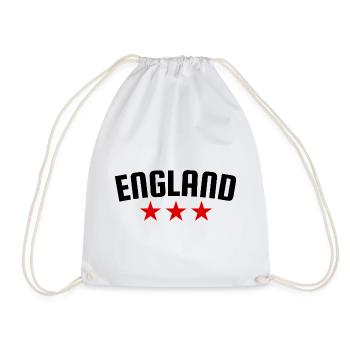 England 3 Star Design - Drawstring Bag - white - Front