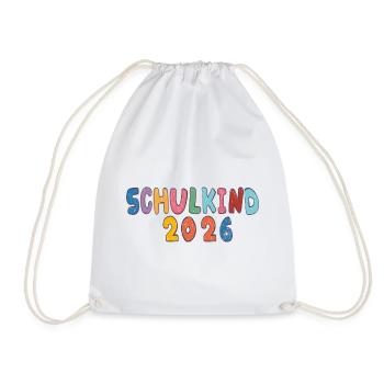 Schulkind 2026  - Turnbeutel - Weiß - Vorne