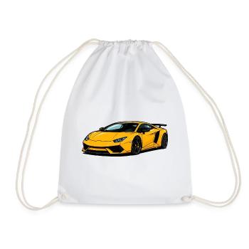 Speedster Supercar jaune - Sac de sport léger - blanc - Devant