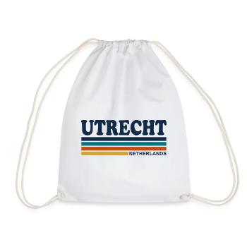 Utrecht Niederlande Retro-Streifen - Turnbeutel - Weiß - Vorne