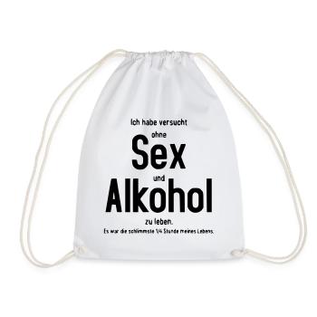 alkohol - Turnbeutel - Weiß - Vorne