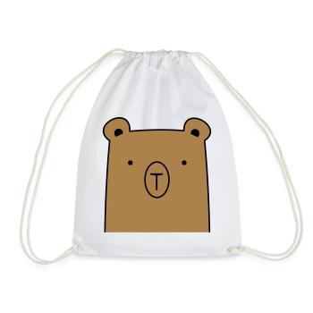 Ours ours idée cadeau ours câlin - Sac de sport léger - blanc - Devant