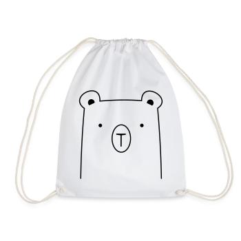 Ours Ours Ours câlin idée cadeau - Sac de sport léger - blanc - Devant