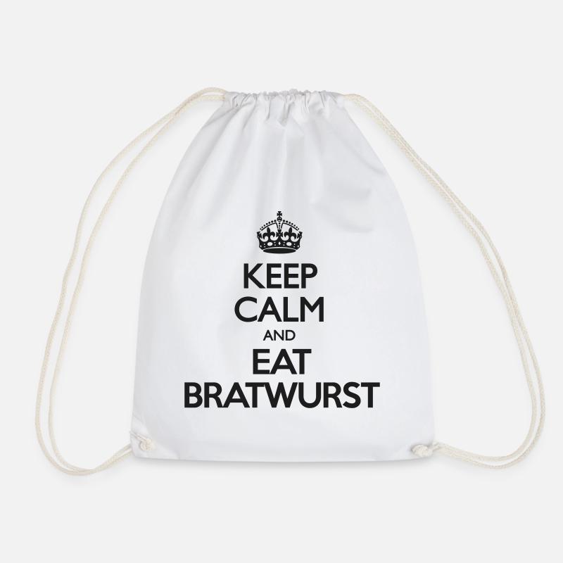 Keep Calm and a Bratwurst - Turnbeutel - Weiß