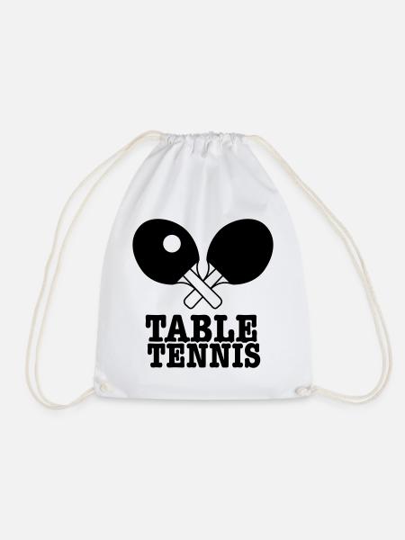 Tischtennis - Turnbeutel - Weiß