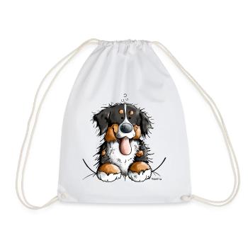 Happy Bernese Mountain Dog - Sac de sport léger - blanc - Devant