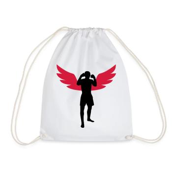 Kickboxing / Kickboxer / Kick Boxing / Kick Boxer - Drawstring Bag - white - Front