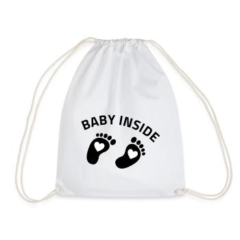 bébé à l'intérieur des pieds - Sac de sport léger - blanc - Devant