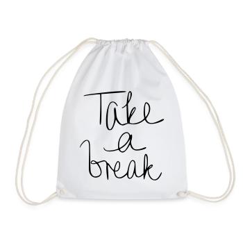 Take a break - Drawstring Bag - white - Front