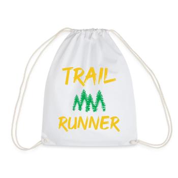 Trail Runner - Drawstring Bag - white - Front
