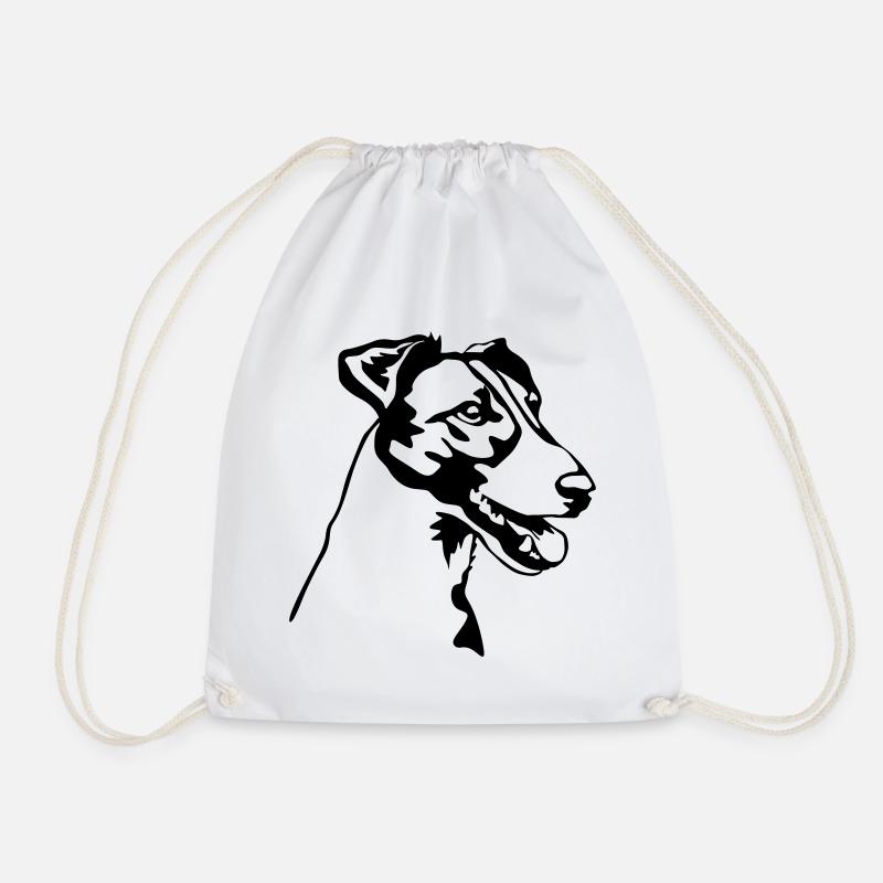 Foxterrier Kopf - Turnbeutel - Weiß