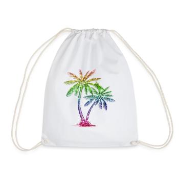 Palmier à paillettes - Sac de sport léger - blanc - Devant