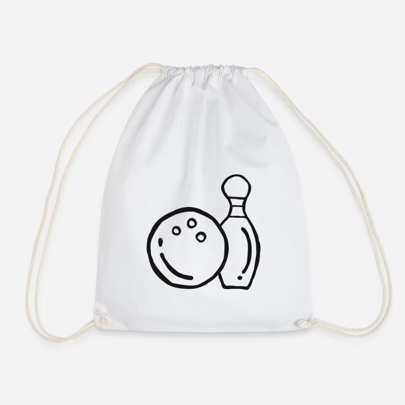 Bowling Bowling Bowler Bowling Bowling Gift - Drawstring Bag - white