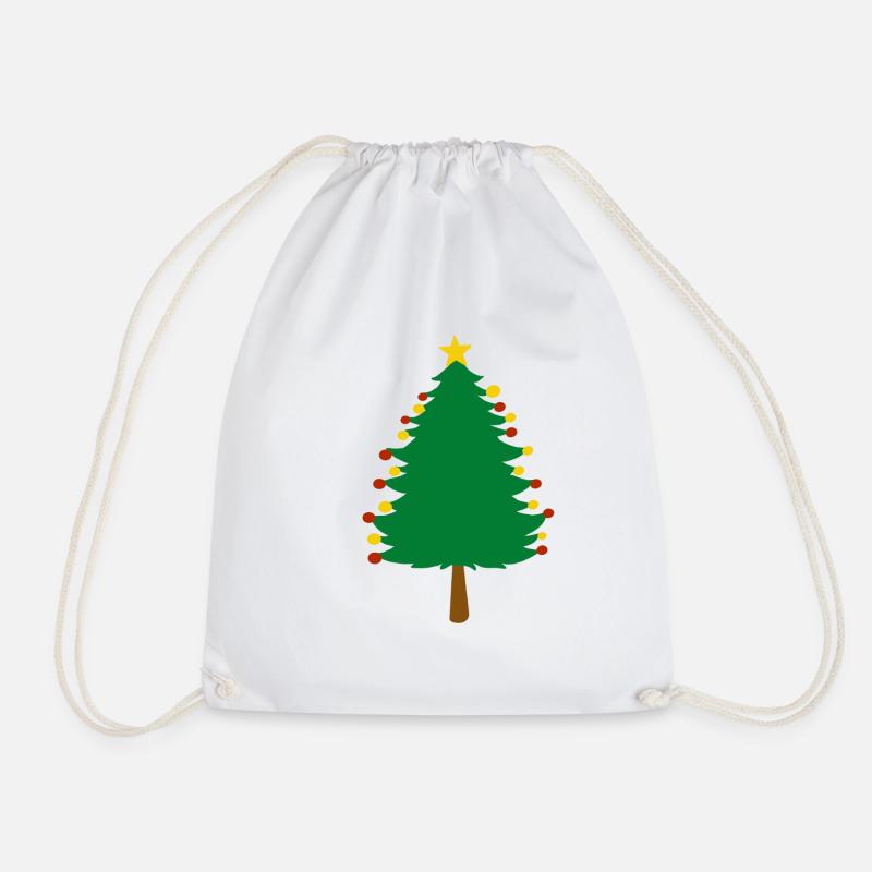 Weihnachtsbaum Weihnachten Geschenk Christmas XMas - Turnbeutel - Weiß