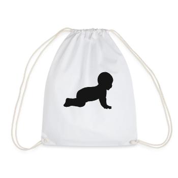 mignon bébés grossesse nouveau-né enceinte - Sac de sport léger - blanc - Devant