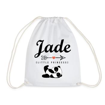 First name Jade personalized t-shirt christmas gift - Drawstring Bag - white - Front