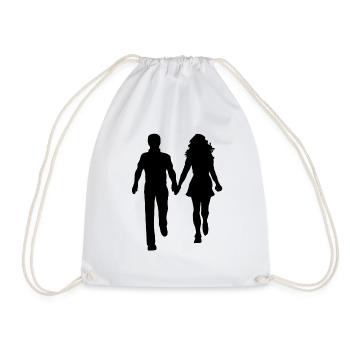 Couple femme l'homme partenaire mariage amour couple - Sac de sport léger - blanc - Devant