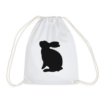 Lapin mignon lapin animal de compagnie lapin de pâques - Sac de sport léger - blanc - Devant