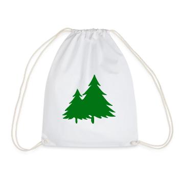 Plant Tree Gardener Fir Organic Trees Christmas Tree - Drawstring Bag - white - Front