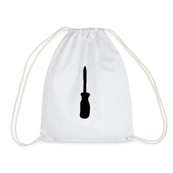Tournevis outil outillage Visser - Sac de sport léger - blanc - Devant