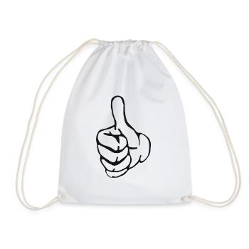 Thumbs up génial super cadeau de première classe - Sac de sport léger - blanc - Devant