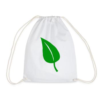 Leaves Garden Nature Green Organic Gardener Leaf Eco - Drawstring Bag - white - Front