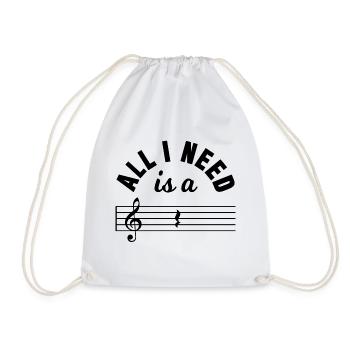 Music Sheet Music Teacher Music Note Gift - Drawstring Bag - white - Front