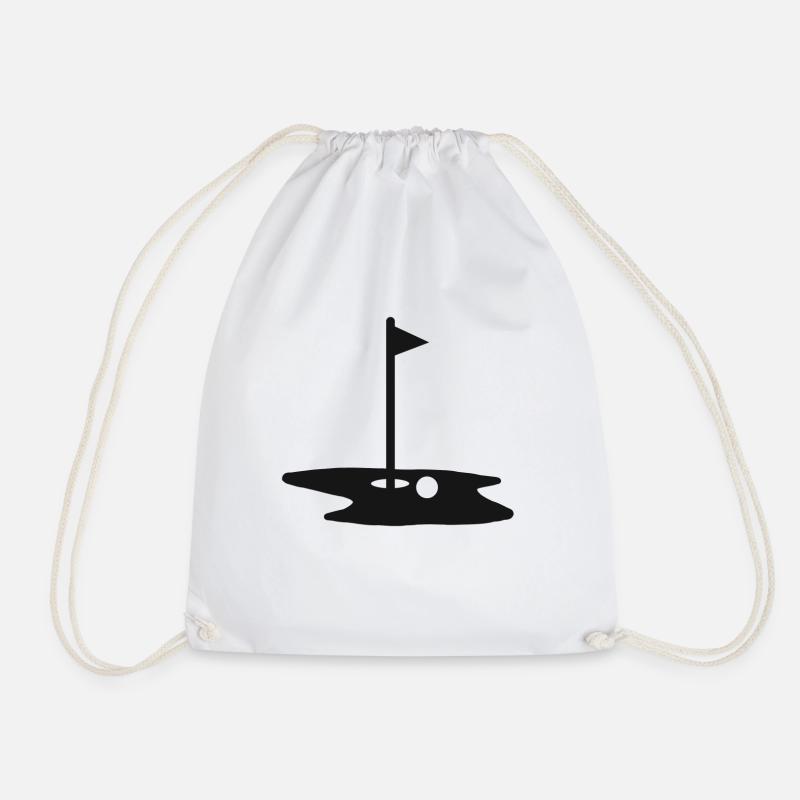 Golf club golf golfer golfer golf - Drawstring Bag - white