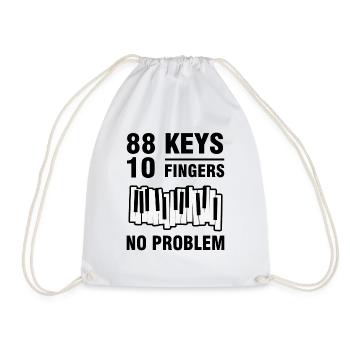 Cadeau de piano pianiste piano joueur pianiste - Sac de sport léger - blanc - Devant
