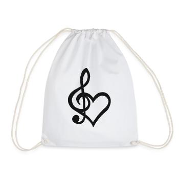 Clef Heart Singer Musique Dance Sing - Sac de sport léger - blanc - Devant