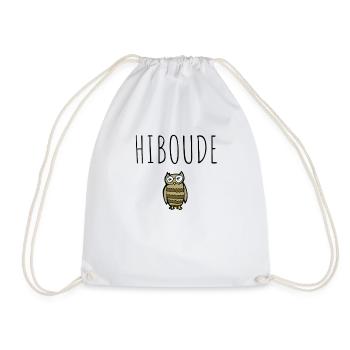 HIBOUDE hibou boudeur idée cadeau humour - Sac de sport léger - blanc - Devant