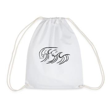 Vague de cadeau de surf sur surf surf - Sac de sport léger - blanc - Devant